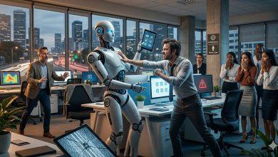 越來越多員工開始將AI代理（AI agents）視為重要的「工作隊友」，但對於讓AI擔任主管或管理人類，態度仍明顯保留。（圖／AI生成）