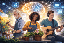 醫學專家指出，無論年齡大小，培養正確的嗜好是保持大腦敏銳的關鍵。（圖／AI生成）