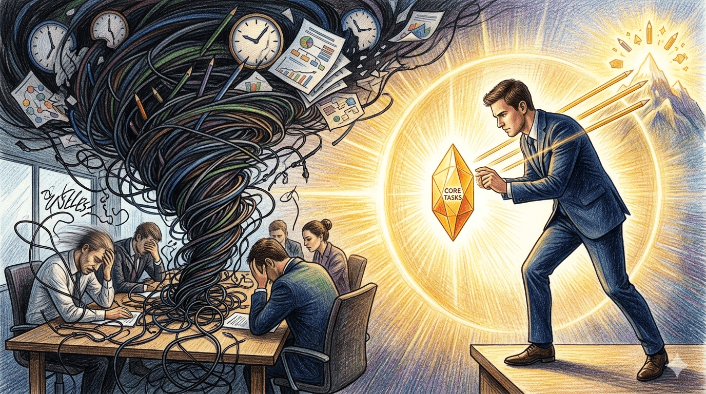 影響職場表現的關鍵，不在於努力程度，而在於是否具備高效工作的能力與策略。（圖／AI生成）