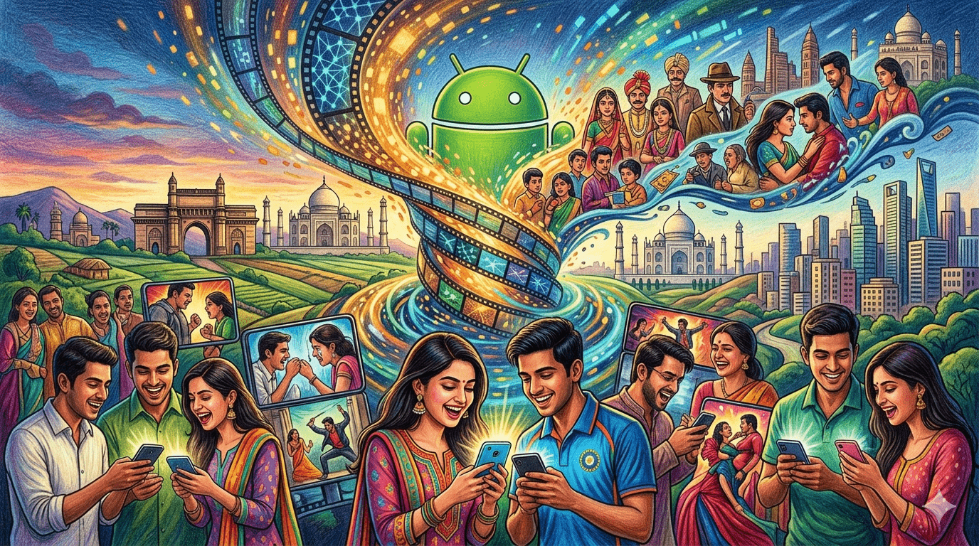 報告顯示，去年行銷人員的廣告支出推動安卓應用程式下載量成長了 42%，其中光是印度就實現了驚人的 423% 的增幅。然而北美地區的付費應用程式安裝量下降了40%。（圖／AI生成）