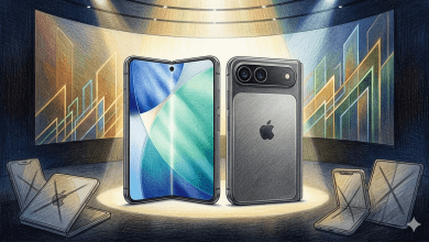 彭博社的馬克古爾報導指出，知情人士透露，蘋果首款可折疊手機預計將在今年稍後蘋果正常的 iPhone 發布期內上市，駁斥了有關重大製造缺陷的擔憂。 計劃在9月與iPhone 18 Pro和Pro Max一同發表這款可折疊手機。（圖／AI生成）