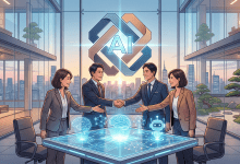 日本軟銀（SoftBank）、NEC、本田（Honda）及索尼（Sony）宣布合資成立國產AI新公司。（圖／AI生成）