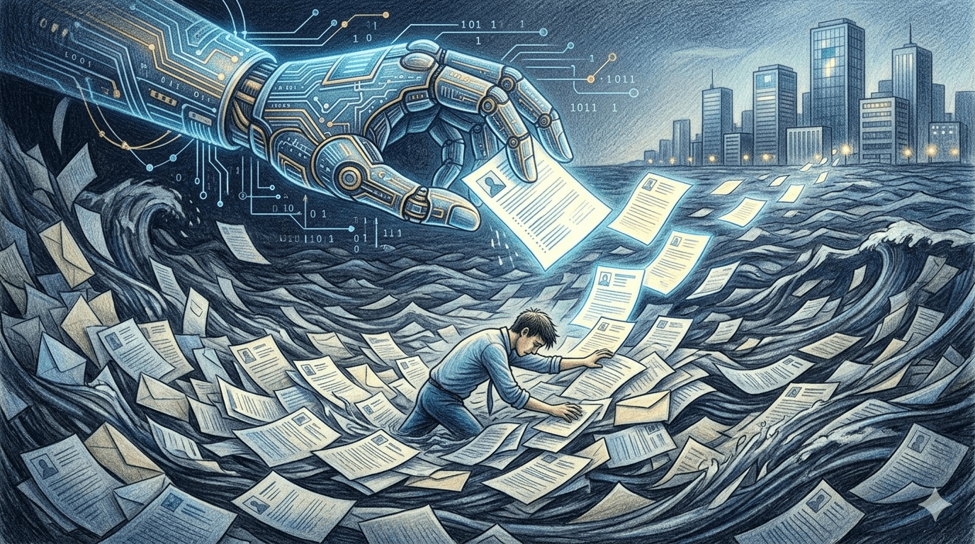 你也經歷過履歷投了數十甚至上百份，卻遲遲等不到回音嗎？其實你不是單一個案！（圖／AI生成）