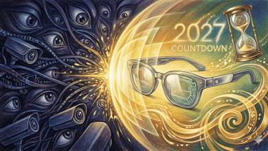 蘋果智慧眼鏡提升隱私標準的一個顯而易見的方法很簡單：不利用用戶資料訓練人工智慧。這意味著，與 Meta 不同，蘋果不會收集或以任何方式存儲視頻，也不會出現像今年早些時候 Meta 那樣的醜聞。（圖／AI生成）