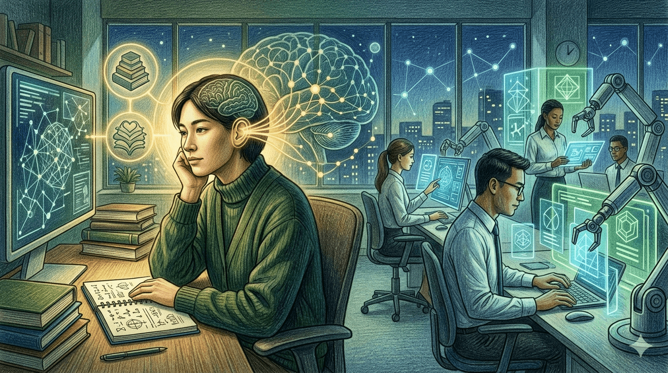 內向者較偏好低刺激環境，能維持更長時間的專注與深度思考，這使其在分析與策略性工作中表現突出。而傾聽能力正是建立信任與促進合作的關鍵。（圖／AI生成）