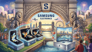 摺疊戰開打!三星 Z 系列三款新機傳將於倫敦亮相 正面迎戰蘋果 5 最新報導稱,Galaxy Z Flip 8 和 Galaxy Z Fold 8 將在倫敦舉行的 Galaxy Unpacked 發表會上發布。(圖/AI生成)