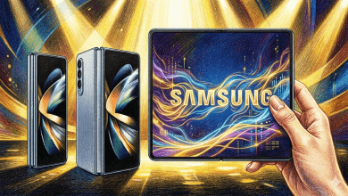 傳聞中的三星Galaxy Z Wide Fold有望成為該公司2026年最令人期待的新品發表！在各家外媒的爆料消息中，指向Galaxy Z Wide Fold 的螢幕比例為 4:3。（圖／AI生成）