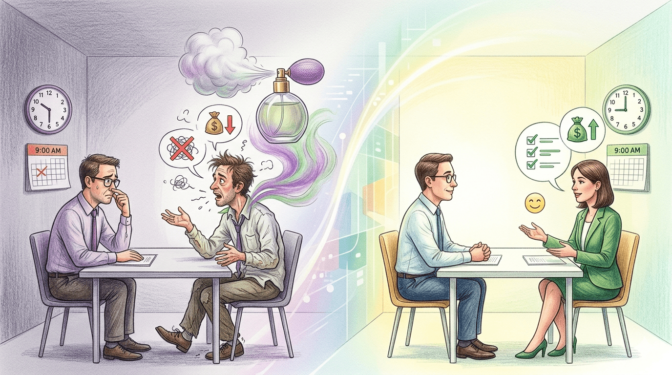 面試的第一印象究竟值多少錢？一窺面試官最反感的3大致命細節！（圖／AI生成）