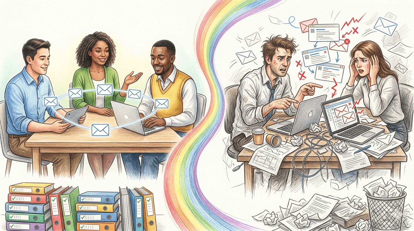 如果你確實需要透過電子郵件處理棘手的問題，務必開門見山；不要等到寫了幾段才切入正題，尤其是在需要傳達壞消息的時候。（圖／AI生成）