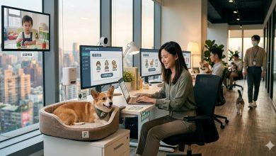 美國企業紛紛推出「備援照護（backup care）」福利，不僅涵蓋孩子生病、長輩突發狀況，連毛小孩也納入照護範圍。（圖／AI生成）