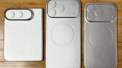 圖為MajinBu發布的iPhone Ultra/Fold 與 iPhone 18 Pro 的「最終」模型機。其中折疊機的螢幕並沒有包含 MagSafe 磁吸環。（圖／取自@MajinBuofficia X）