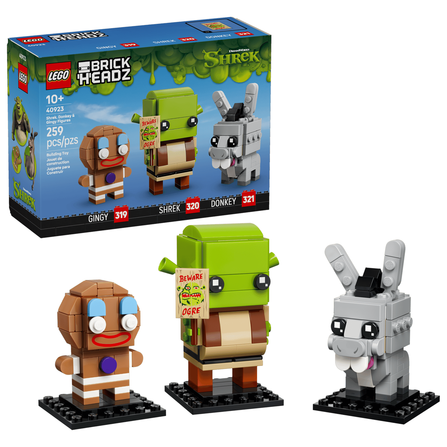 #40923 《史瑞克、驢子和薑餅人偶》售價24.99美元。(圖/取自樂高官網)