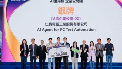 ▲2026第二屆經濟部智慧創新大賞頒獎典禮，仁寶電腦榮獲銀獎，由經濟部長龔明鑫親自頒獎。（圖／仁寶提供）