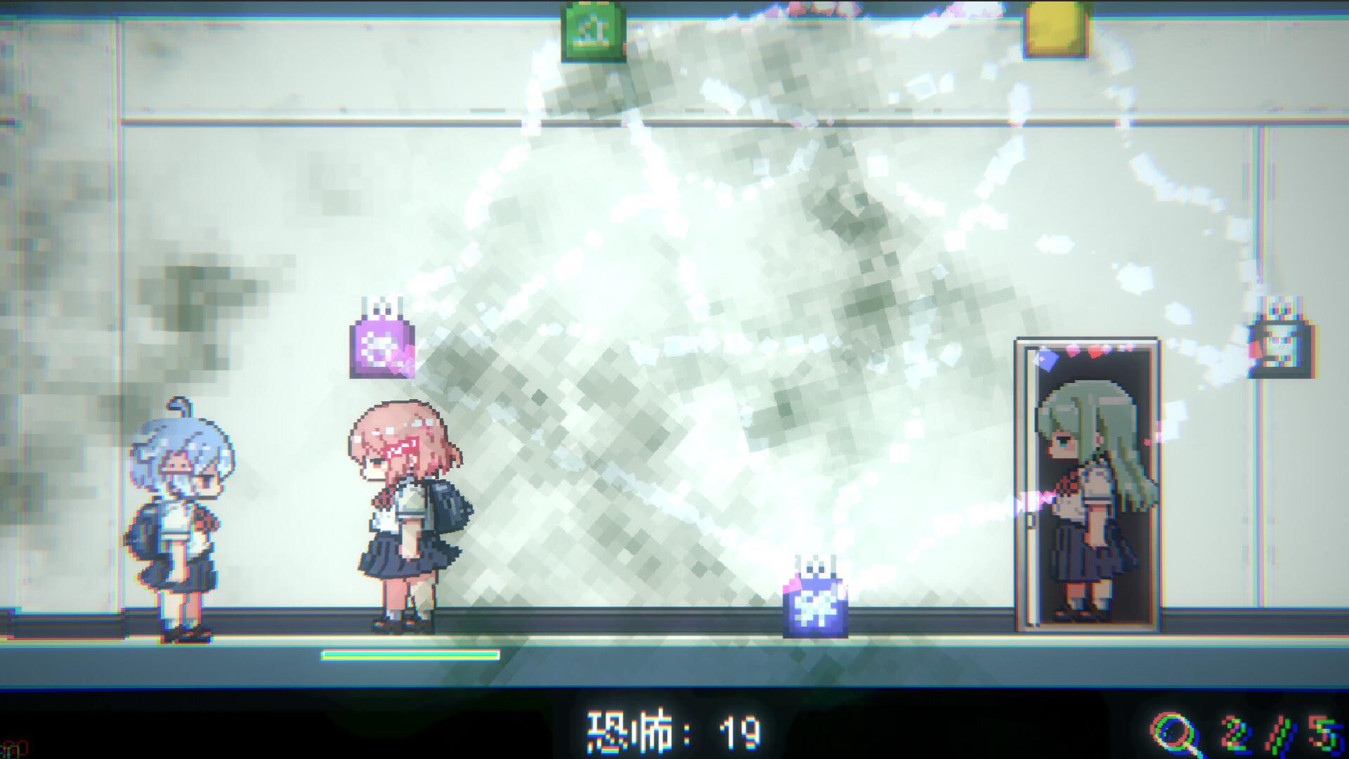 不恐怖的恐怖遊戲?日像素風《不怕鬼的女高中生 vs 學校迷宮》2027登陸Steam 2 每次遊戲大約需要 10 分鐘!共有8個不同的結局,包括個壞結局。(圖/取自Steam)