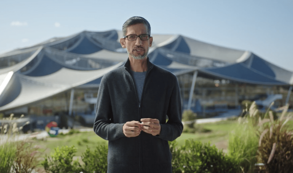 Google執行長Sundar Pichai。（圖／截取自Google官方YT）