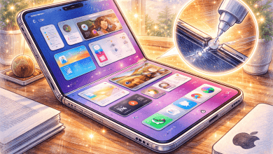 蘋果摺疊機傳靠「特製膠水」告別摺痕!傳採 iPad 式多工界面 4 TrendForce 發布了一份有趣的報告,指出蘋果可能將實現真正無摺痕可折疊顯示器的希望,寄託在特定的黏合劑上。(圖/AI生成)