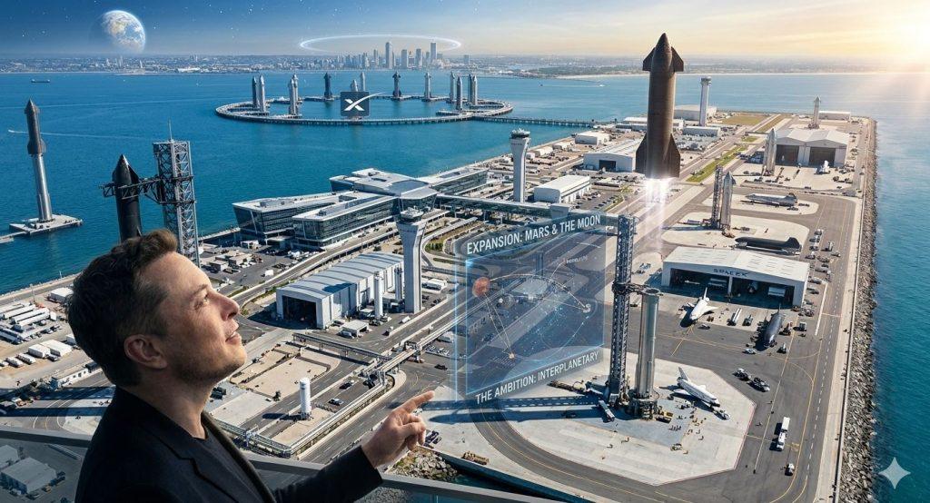 SpaceX正積極評估在美國境內及海外建立多個新發射基地。（圖／AI生成）