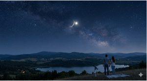 18日傍晚，天空將出現一場肉眼就能欣賞的夢幻天文秀——有「夜空最亮行星」之稱的金星。（圖／AI生成）