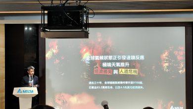 台達董事長暨執行長鄭平表示，極端天氣推升經濟損失與人道危機，目前含珊瑚礁在內已有五個生態系統正接近崩潰臨界點。（圖／記者許若茵攝）