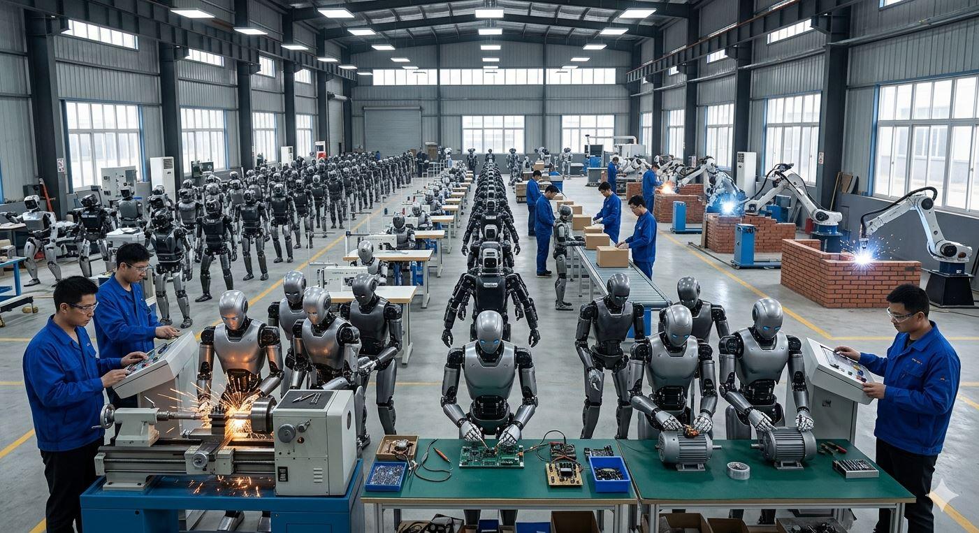 電動車不好賺了!小鵬、小米搶進人形機器人 85%零件竟能直接共用 1 小鵬、小米、蔚來、理想汽車與吉利等業者,都直接或間接跨入機器人市場。(圖/AI生成)