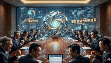 AI進駐權力核心 企業導入智能決策 董事會權力結構重塑 5 AI從企業工具角色,升級為影響公司治理與決策核心的關鍵力量。(圖/AI生成)