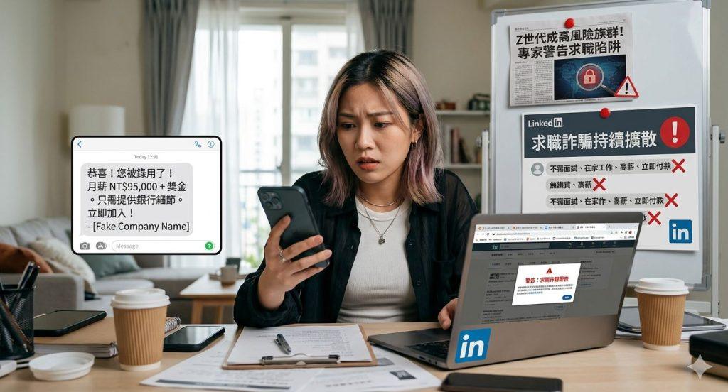 Z世代（Gen Z）被認為是較容易受到求職詐騙影響的族群之一。（圖／AI生成）