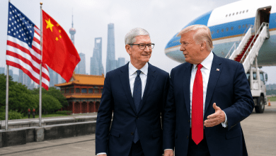 蘋果執行長庫克（Tim Cook）將參與美國總統川普中國訪問行程。（圖／AI生成）