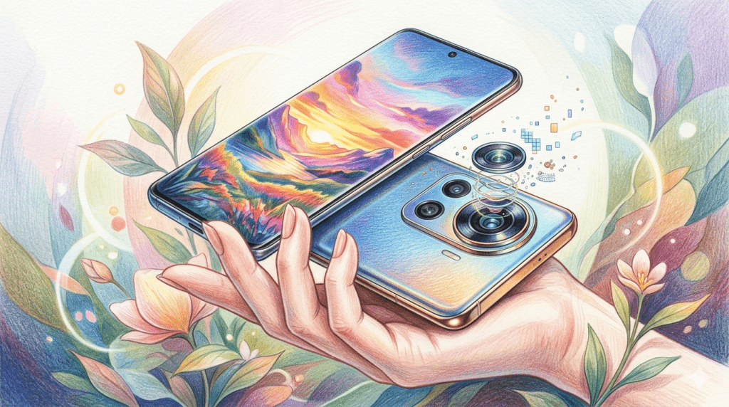 根據先前洩漏的訊息指出，OPPO Reno 16 Pro 將配備一塊 6.32 吋 OLED 顯示器，主要相機為 2 億像素，預計將於 2026 年第三季在全球發售。（圖／AI生成）
