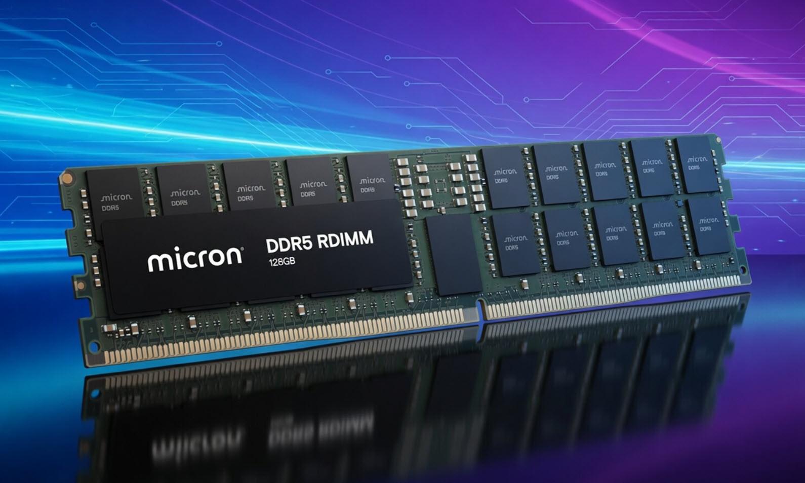 美光推256G DDR5記憶體模組 速度衝上9200MT/s 1 Micron DDR5 RDIMM 256 GB 9200 MTps