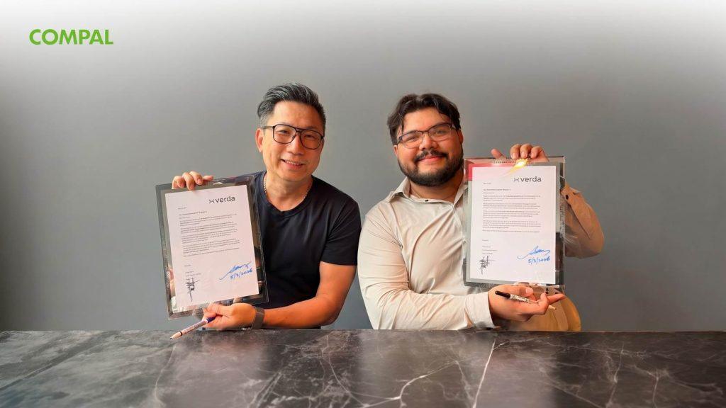 仁寶電腦與總部位於芬蘭赫爾辛基的歐洲AI雲端服務供應商Verda今（7）日共同宣布建立策略合作夥伴關係。（圖／仁寶提供）