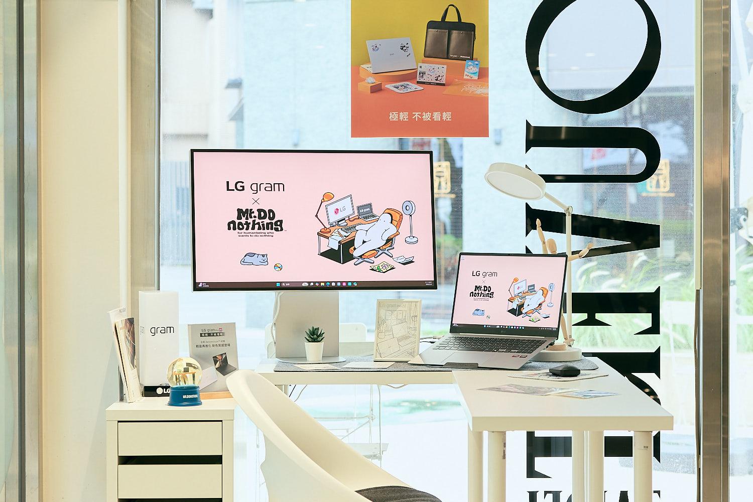 在快閃店現場，消費者可搶先體驗全新LG gram Pro筆電與UltraFine evo 6K 創作者螢幕。（圖／LG電子提供）