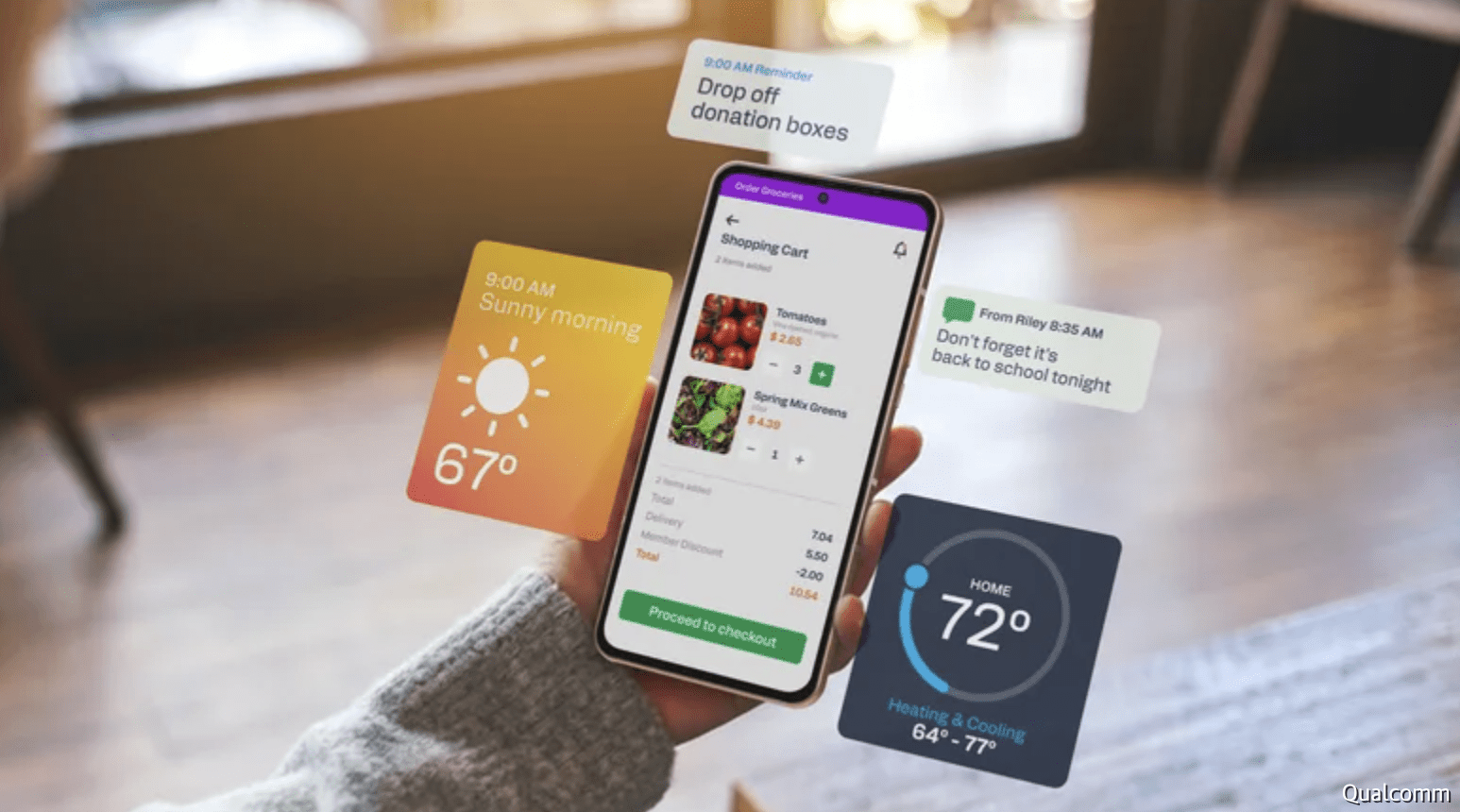 高通（Qualcomm）發表了2款針對中階與入門市場設計的新型行動晶片。（圖／截取自高通）