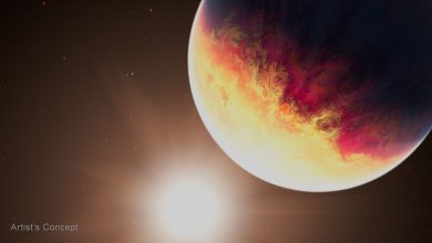 韋伯望遠鏡直擊「超熱木星」被恆星炙烤 日夜兩重天、大氣劇烈翻攪 3 這張藝術示意圖呈現系外行星 HD 80606 b 在接近近星點時,被母恆星強烈加熱「炙烤」的情景。(圖/NASA/ESA/ CSA/ Joseph Olmsted (STScI))