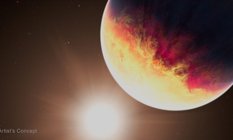 這張藝術示意圖呈現系外行星 HD 80606 b 在接近近星點時，被母恆星強烈加熱「炙烤」的情景。（圖／NASA/ESA/ CSA/ Joseph Olmsted (STScI)）
