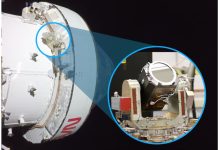 獵戶座（Orion）太空艙內展示 Orion Artemis II Optical Communications System（O2O）。O2O 由位於美國麻薩諸塞州列星頓的麻省理工學院林肯實驗室（MIT Lincoln Laboratory）研發。（圖／取自於NASA）