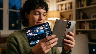 Apple摺疊iPhone傳聞升級 遊戲體驗恐迎重大改變 3 傳聞中的摺疊iPhone可能採用書本式摺疊設計,展開後提供更大螢幕空間,有助提升影音與遊戲體驗。(圖/AI生成)