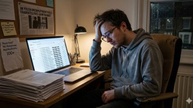 「投百份履歷慘遭企業已讀不回」英國青年就業降溫 AI加劇競爭、畢業生陷沉默求職潮 4 企業愈來愈重視真實且個人化內容,對AI生成履歷接受度下降,也讓求職競爭更加嚴峻。(圖/AI生成)