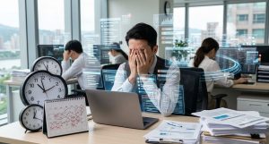 AI讓你省時間?研究揭「假效率陷阱」 員工每週反被AI吃掉近1天工作量 1 AI帶來的效率紅利正被隱性成本快速侵蝕,甚至出現「表面提速、實際拖慢」的矛盾現象。(圖/AI生成)