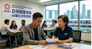 AI衝擊白領職場 新加坡專業與管理階層求助工會增加 1 AI快速滲透企業營運,新加坡白領職場正浮現新的壓力訊號。(圖/AI生成)