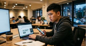 AI熱潮助長「假工作邀約」陷阱,假Google徵才詐騙升溫,科技求職者遭釣魚攻擊鎖定。(圖/AI生成)