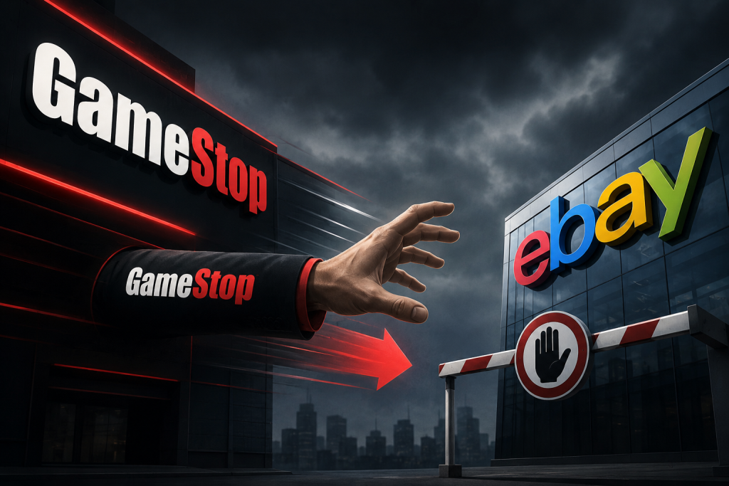 GameStop正全力推動高達560億美元的eBay併購案。（圖／AI生成）