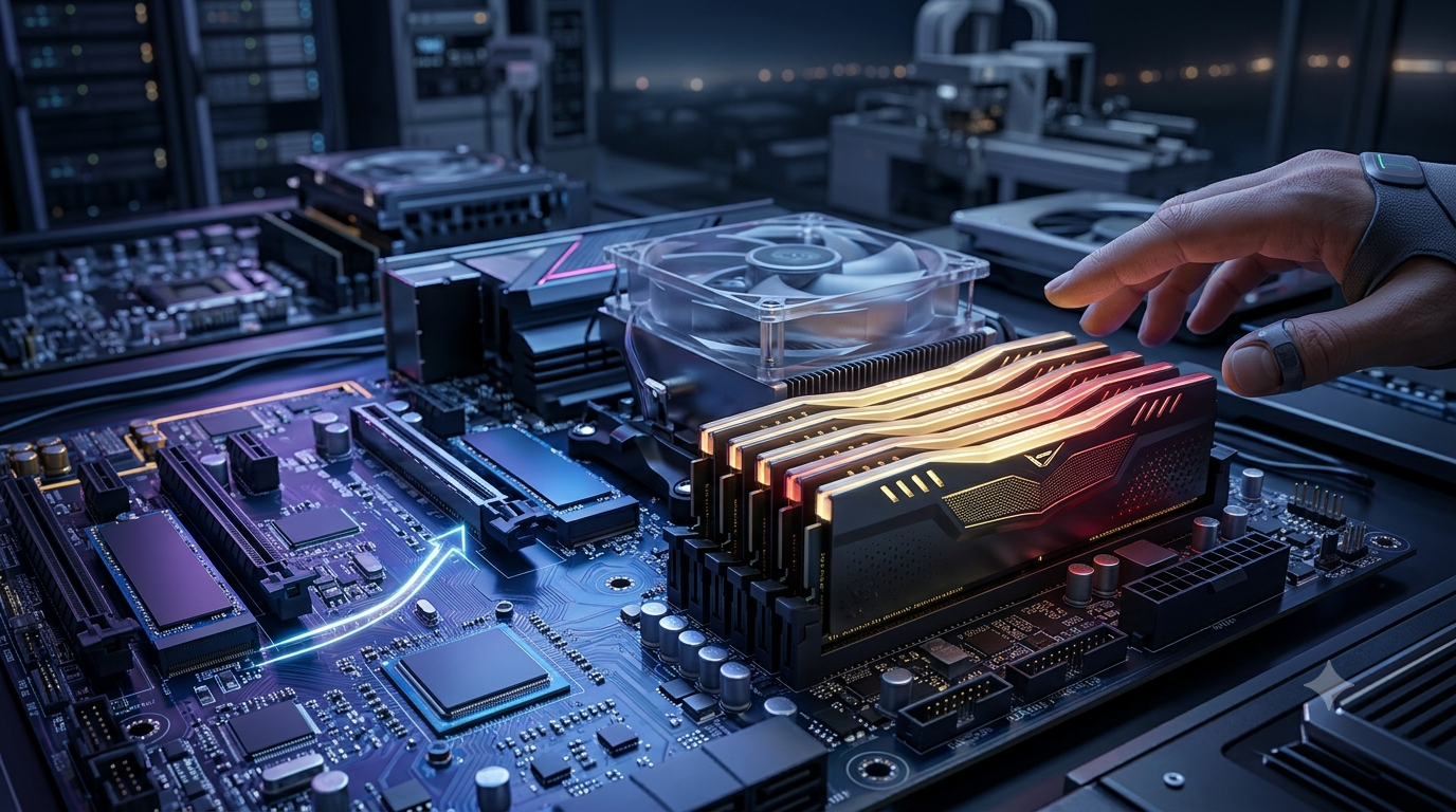 32GB DDR5記憶體的價格從之前的70美元左右漲到現在的400美元左右，這遠遠超出了大多數人認為合理的漲幅範圍。（圖／AI生成）