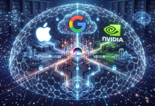 蘋果攜手Google、輝達，打造最強大的旗艦級模型AFM Cloud Pr。（圖／AI生成）