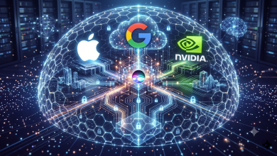 蘋果結盟Google、輝達打造頂尖AI模型 解密Siri背後隱私架構 5 蘋果攜手Google、輝達,打造最強大的旗艦級模型AFM Cloud Pr。(圖/AI生成)