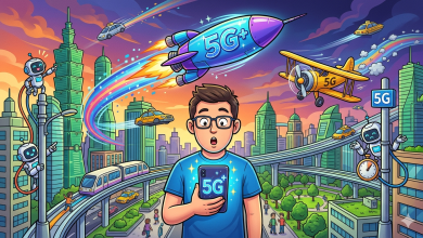 手機訊號驚現「5G+」別慌!專家解析獨立組網優勢:網速飆升達三倍 3 這個 5G+ 圖示表示你已連接到速度更快的 5G 網絡,該網絡基於獨立的 5G 架構運行。(圖/AI生成)
