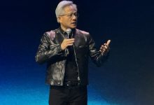 黃仁勳表示：「我們應該盡可能多地使用銅線，能用多久就用多久。」（圖／記者孟圓琦攝）