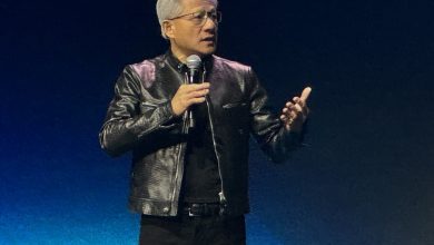 黃仁勳表示：「我們應該盡可能多地使用銅線，能用多久就用多久。」（圖／記者孟圓琦攝）