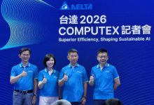 台達在實體AI 與邊緣 AI 展區，聚焦基於 NVIDIA Omniverse 函式庫所建構的數位雙生技術，大展在智能製造和智慧樓宇的實際應用。在智能製造上，台達 AloT 平台 LineManager 及 DIATwin結合 NVIDIA Omniverse 函式庫，已成功導入泰國廠 AI伺服器電源產線。（圖／記者孟圓琦攝）