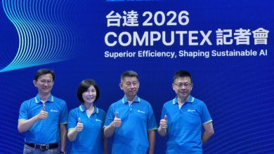 COMPUTEX 2026/台達攜手輝達強攻實體與邊緣AI 數位雙生技術落地智慧製造 4 台達在實體AI 與邊緣 AI 展區,聚焦基於 NVIDIA Omniverse 函式庫所建構的數位雙生技術,大展在智能製造和智慧樓宇的實際應用。在智能製造上,台達 AloT 平台 LineManager 及 DIATwin結合 NVIDIA Omniverse 函式庫,已成功導入泰國廠 AI伺服器電源產線。(圖/記者孟圓琦攝)