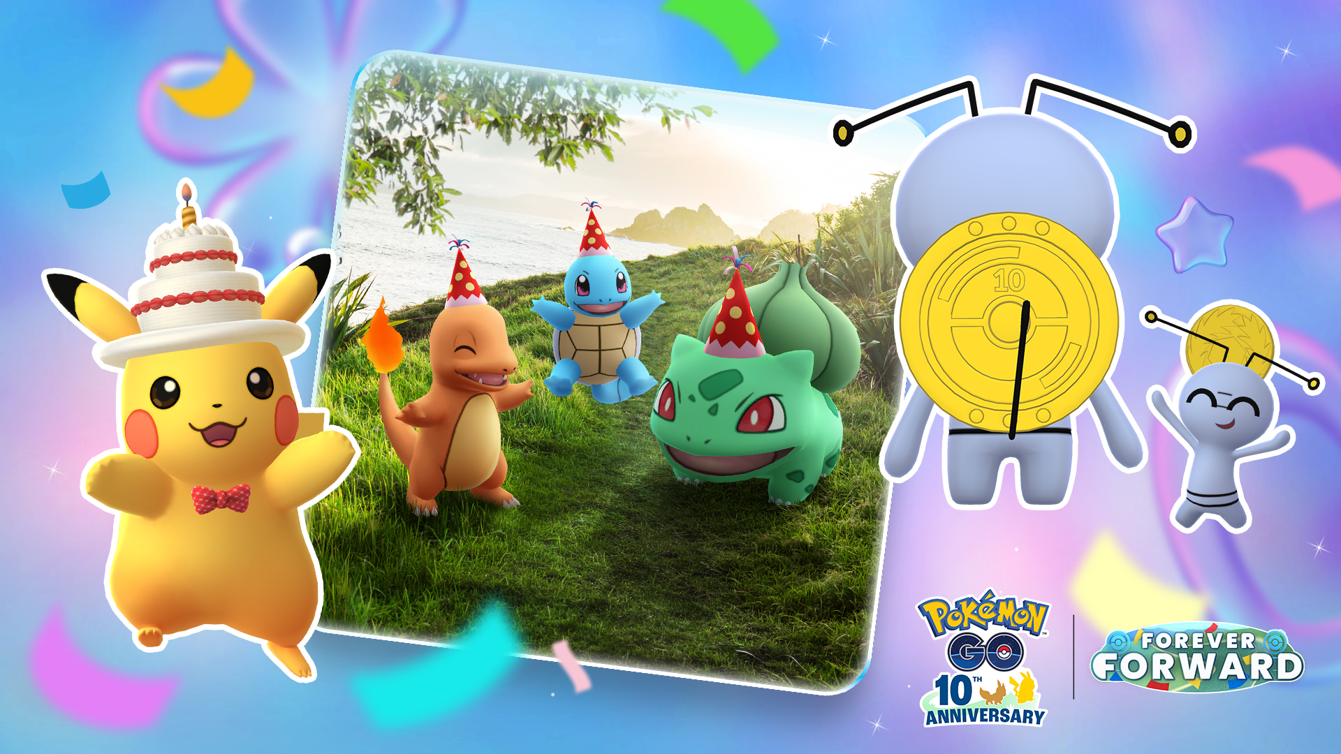 7月第一波│跟著「10週年紀念」活動一起慶祝《Pokémon GO》邁入第10年！（圖／《Pokémon GO》提供）